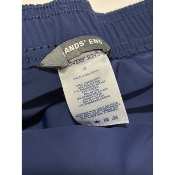 Lands End Womens Swim Tankini Top & Board Shorts Set Size 12 Blue Green Print - Picture 12 of 15